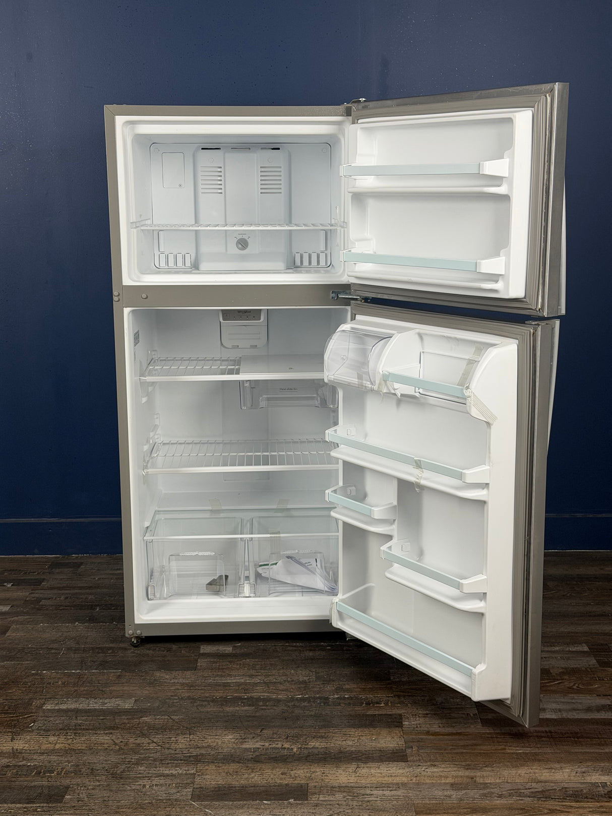 Whirlpool - 18.25 cu. ft. Top Freezer Built-In and Standard Refrigerator in Monochromatic Stainless Steel