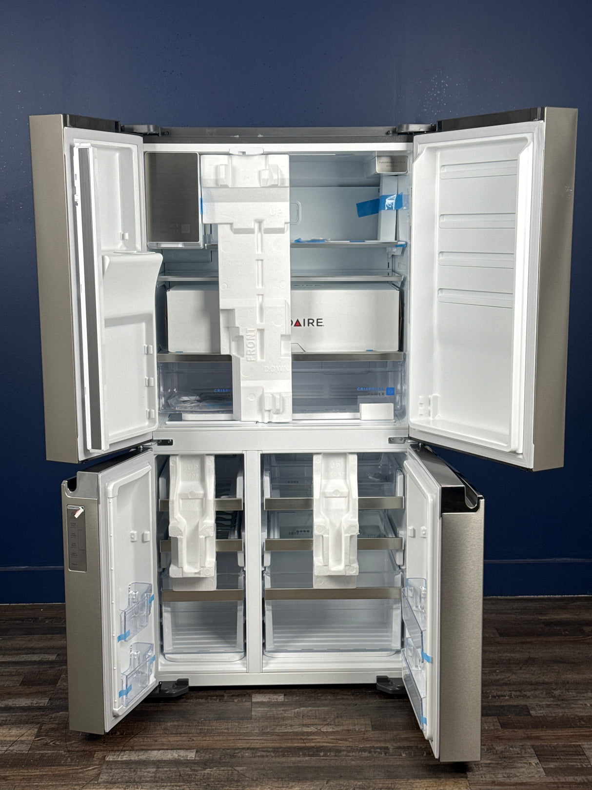 Frigidaire - Gallery 36 in. 22 cu. ft. Counter-Depth 4-Door Refrigerator in Smudge-Proof Stainless Steel, ENERGY STAR