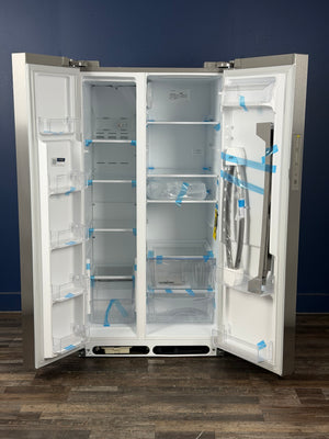 Frigidaire - 36 in. 26 cu. ft. Standard Depth Side-by-Side Refrigerator in Stainless Steel with CrispSeal Crispers