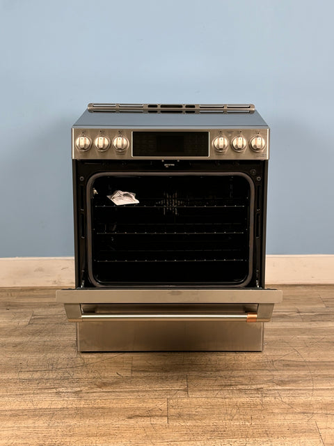 GE Cafe - 30 in. 5 Burner Element Slide-In Smart Induction Range with Convection in Stainless Steel, Self Clean