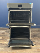 GE - 30 in. Double Smart Convection Wall Oven with No-Preheat Air Fry in Stainless Steel