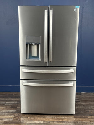 GE Profile - Profile 27.9 cu. ft. Smart 4-Door French Door Refrigerator with Door-in-Door in Fingerprint Resistant Stainless Steel