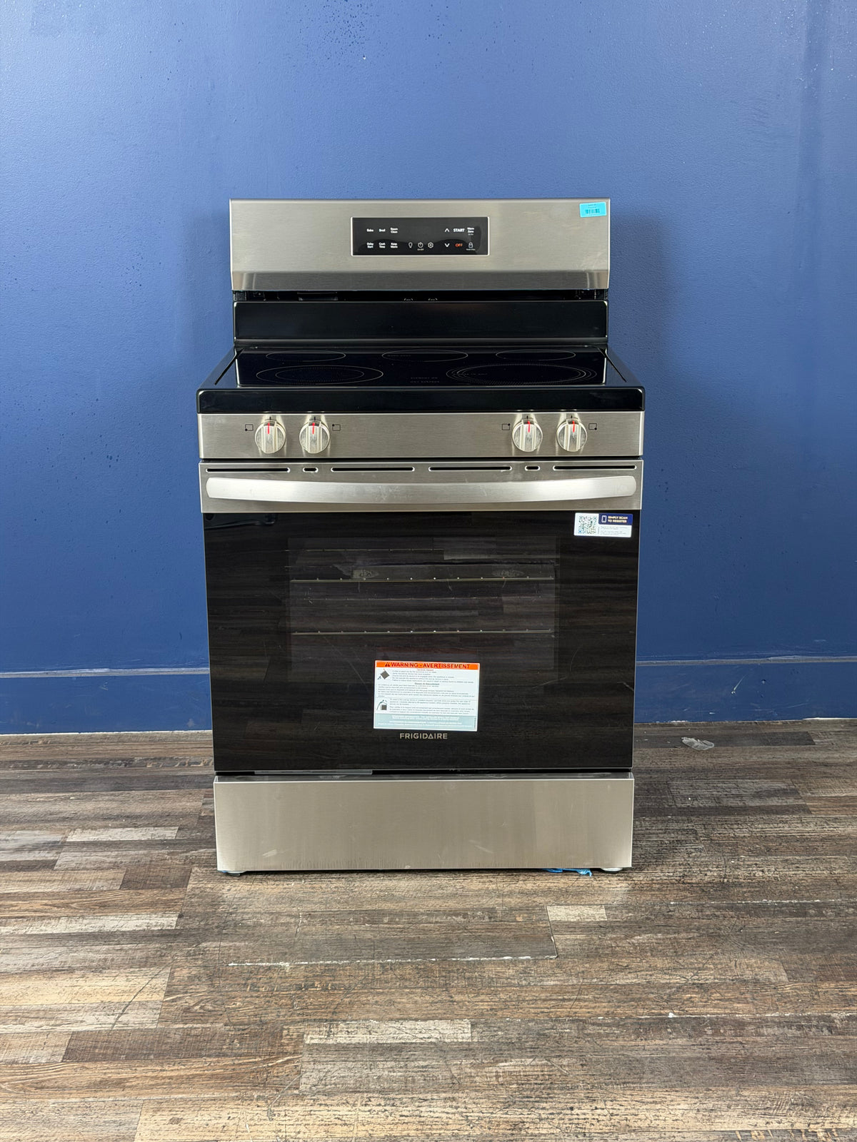 Frigidaire - 30 in. 5 Element Freestanding Electric Range in Stainless Steel with EvenTemp and Steam Clean