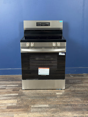Frigidaire - 30 in. 5 Element Freestanding Electric Range in Stainless Steel with EvenTemp and Steam Clean