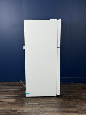 Frigidaire - 29.7 in. 19 cu. ft. Standard Depth Garage Ready Top Freezer Refrigerator in White w/ Humidity-Controlled Crisper Drawers