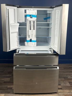 Frigidaire - 36 in. 26 cu. ft. Standard-Depth 4-Door French Door Refrigerator in Fingerprint-Resistant Stainless Steel Look