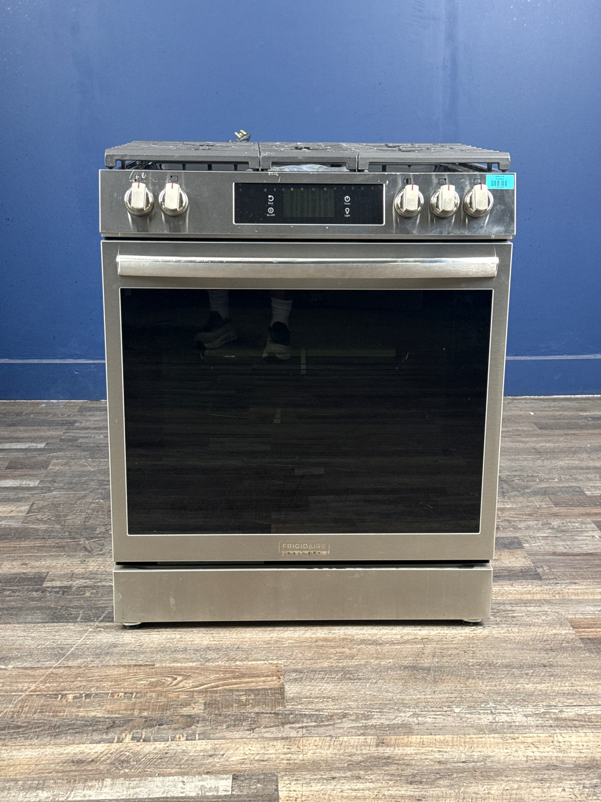 Frigidaire - Gallery 30 in. 5-Burner Slide-In Gas Range in Smudge-Proof Stainless Steel with Stone-Baked Pizza