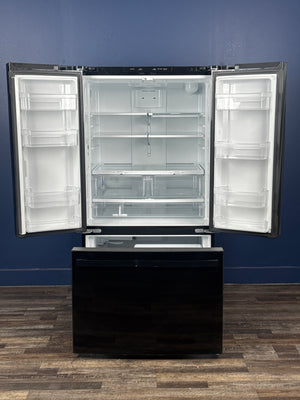 GE - 27 cu. ft. French Door Refrigerator in Black with Internal Dispenser, ENERGY STAR