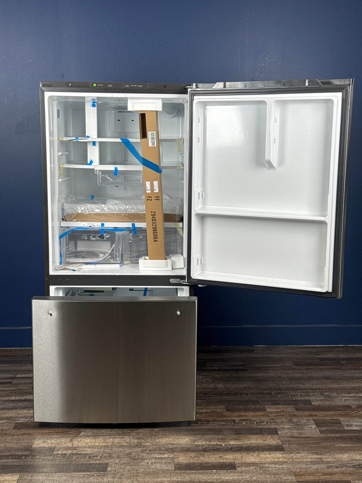 GE - 24.8 cu. ft. Bottom Freezer Refrigerator in Fingerprint Resistant Stainless Steel, Standard Depth ENERGY STAR