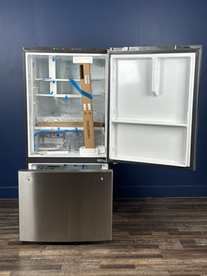 GE - 24.8 cu. ft. Bottom Freezer Refrigerator in Fingerprint Resistant Stainless Steel, Standard Depth ENERGY STAR