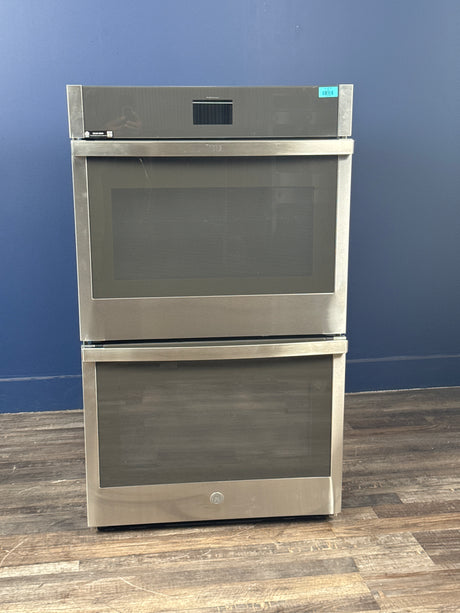 GE - 30 in. Double Smart Convection Wall Oven with No-Preheat Air Fry in Stainless Steel