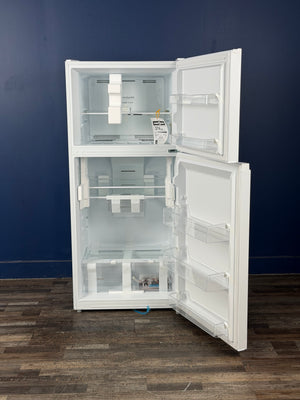 Frigidaire - 29.7 in. 19 cu. ft. Standard Depth Garage Ready Top Freezer Refrigerator in White w/ Humidity-Controlled Crisper Drawers