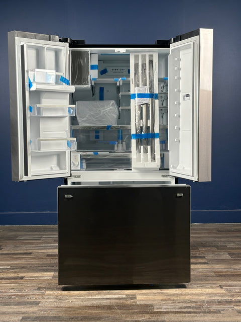 Frigidaire - 36 in. Gallery 28 cu. ft. Standard Depth French Door Refrigerator in Smudge-Proof Black Stainless Steel