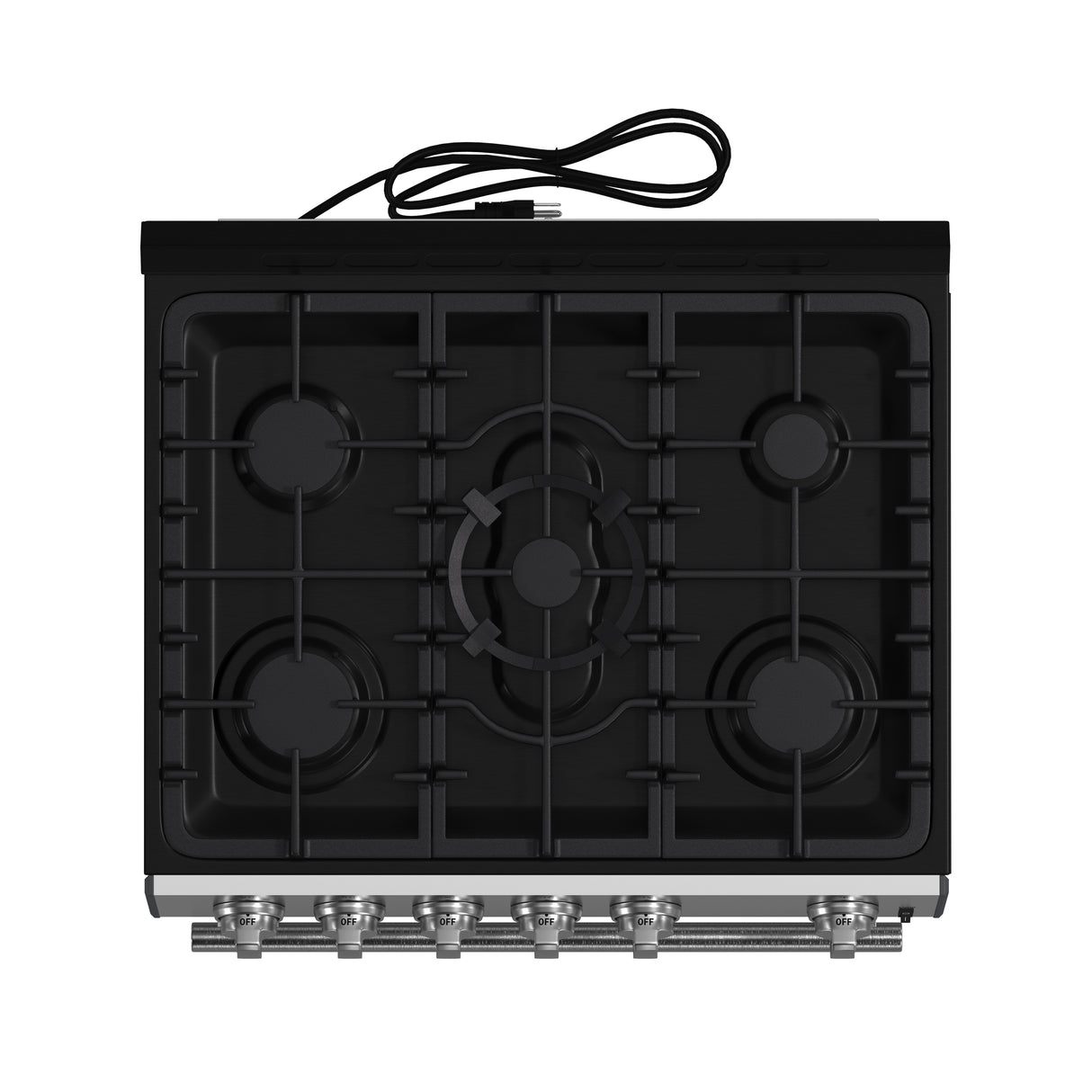Forno Leonardo 30-Inch Stainless Steel Gas Range, 5 Sealed Burners (Totaling 39,500 BTU), 5 cu.ft. Convection Oven, Continuous Cast Iron Grates, Black Enamel Interior, Auto Re-Ignition, LP Conversion Kit Included