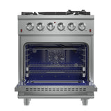 Forno Massimo 30-Inch Freestanding Gas Range, 5 Burners, True Convection Oven