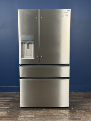 Frigidaire - Gallery 36 in. 22 cu. ft. Counter-Depth 4-Door French Door Refrigerator in Smudge-Proof Stainless Steel