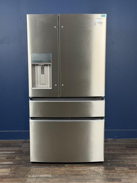 Frigidaire - Gallery 36 in. 22 cu. ft. Counter-Depth 4-Door French Door Refrigerator in Smudge-Proof Stainless Steel
