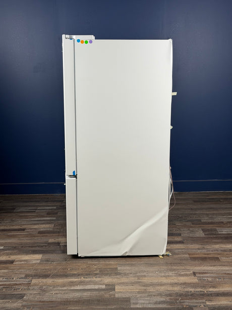 GE - 27 cu. ft. French Door Refrigerator in White with Internal Dispenser, ENERGY STAR
