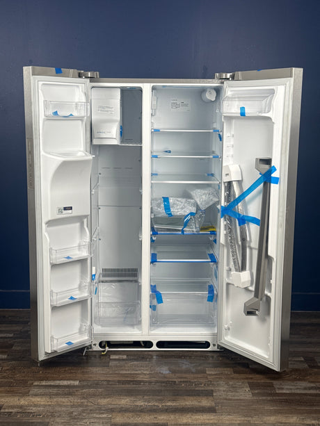 Frigidaire - 36.1 in. 22.3 cu. ft. Counter Depth Side-by-Side Refrigerator in Stainless Steel