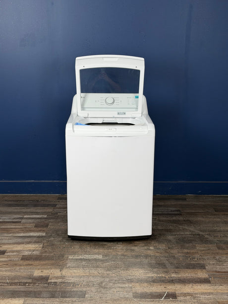 LG - 4.1 cu. ft. Top Load Washer in White with 4-way Agitator, NeveRust Drum, SlamProof Glass Lid, and True Balance