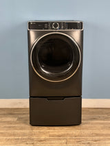 GE Profile - Profile 7.8 cu. ft. Capacity Smart vented Front Load Gas Dryer in Carbon Graphite with Quick Dry, Steam & Sanitize Cycle