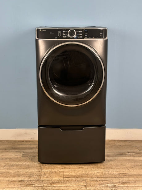 GE Profile - Profile 7.8 cu. ft. Capacity Smart vented Front Load Gas Dryer in Carbon Graphite with Quick Dry, Steam & Sanitize Cycle