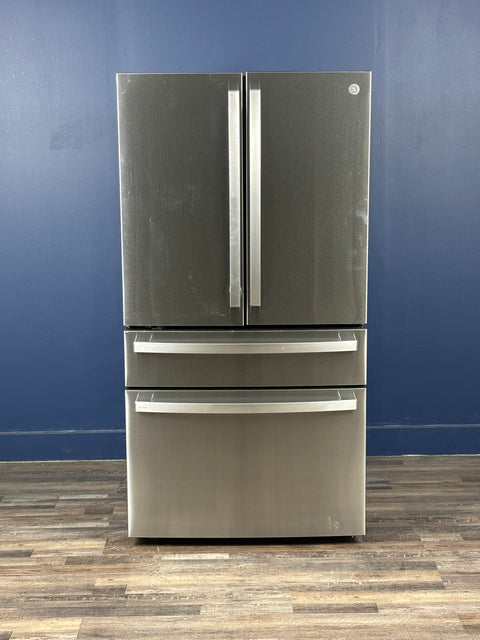 GE Profile - 36 in 23.2 cu. ft. Counter-Depth Fingerprint Resistant 4-Door French-Door Refrigerator w/ Dual-Dispense AutoFill Pitcher