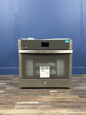 GE - 30 in. Single Smart Convection Wall Oven with No-Preheat Air Fry in Slate