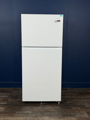 Frigidaire - 29.7 in. 19 cu. ft. Standard Depth Garage Ready Top Freezer Refrigerator in White w/ Humidity-Controlled Crisper Drawers