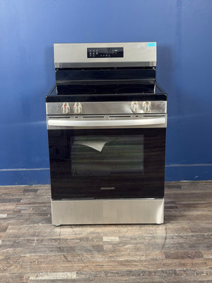 Frigidaire - 30 in. 5.3 cu. ft. 5 Element Freestanding Self-Cleaning Electric Range in Stainless Steel with Air Fry