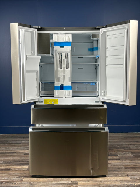 Frigidaire - Gallery 36 in. 22 cu. ft. Counter-Depth 4-Door French Door Refrigerator in Smudge-Proof Stainless Steel