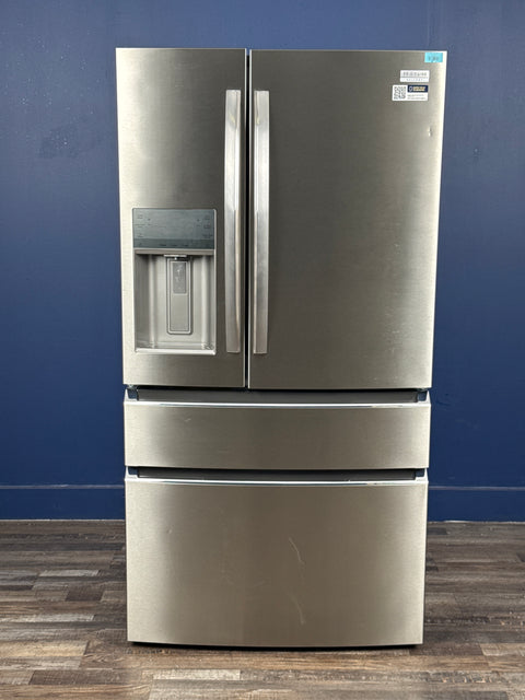 Frigidaire - Gallery 36 in. 22 cu. ft. Counter-Depth 4-Door French Door Refrigerator in Smudge-Proof Stainless Steel
