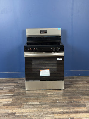 Frigidaire - 30in 4 Element Rear Control Free-Standing Electric Range in Stainless Steel with 2-in-1 Dual Expandable Element