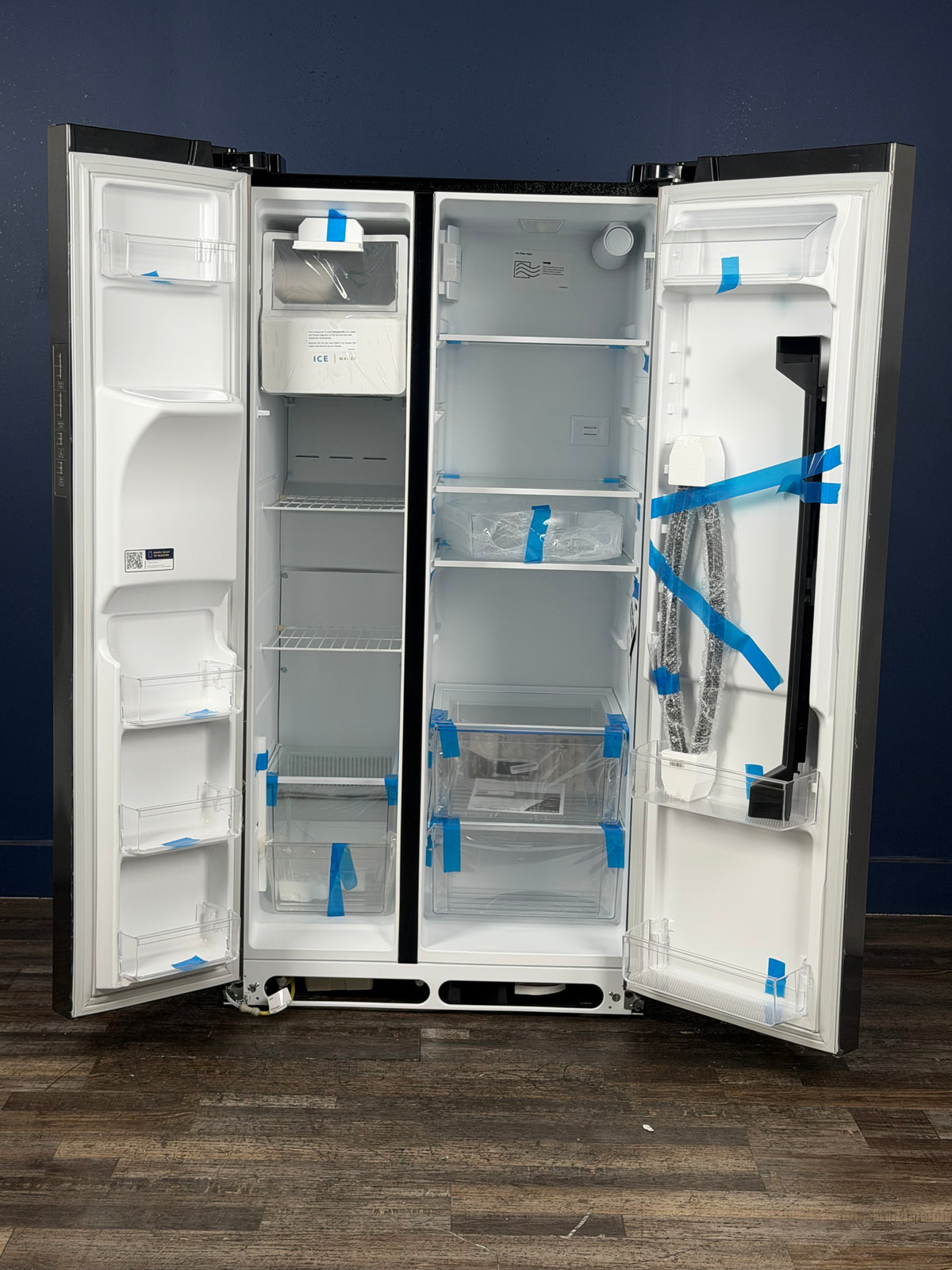 Frigidaire - 36 in. 26 cu. ft. Standard Depth Side by Side Refrigerator in Black Stainless Steel