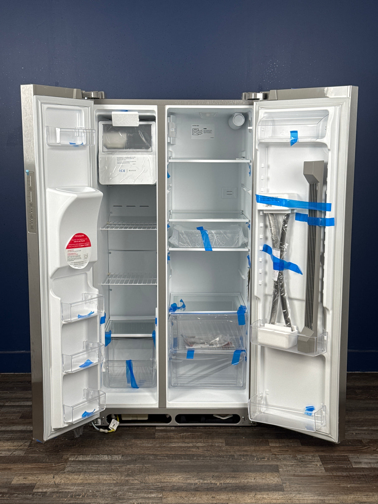 Frigidaire - 36 in. 26 cu. ft. Standard Depth Side by Side Refrigerator in Stainless Steel