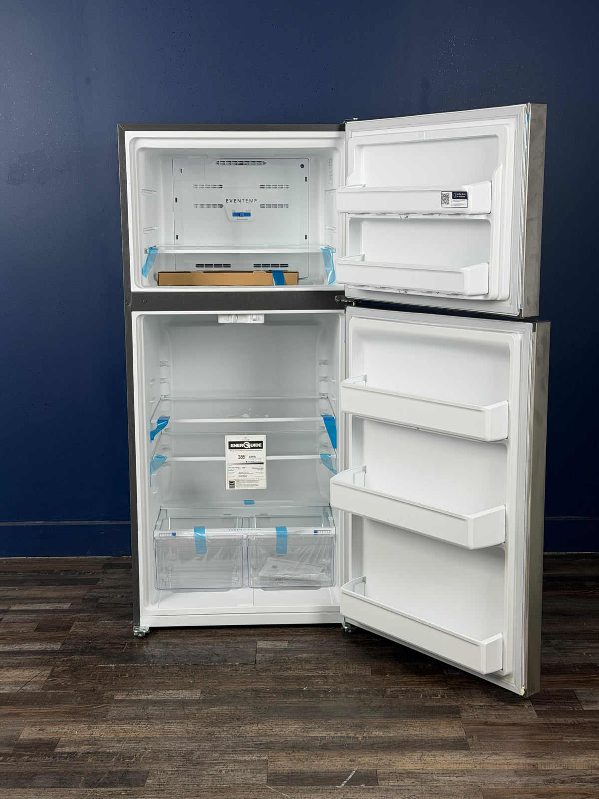 Frigidaire - 30 in. 20 cu. ft. Garage Ready Freestanding Top Freezer Refrigerator in Stainless Steel, ENERGY STAR