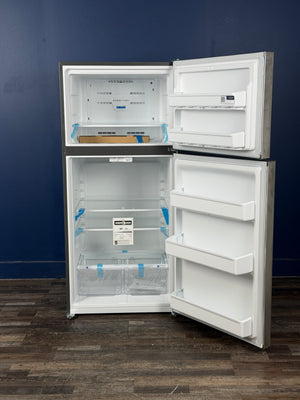 Frigidaire - 30 in. 20 cu. ft. Garage Ready Freestanding Top Freezer Refrigerator in Stainless Steel, ENERGY STAR