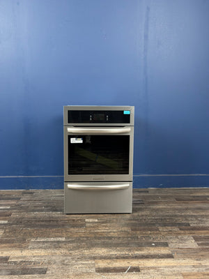 Frigidaire - Gallery 24 in. Single Gas Built-In Wall Oven with Air Fry Self-Cleaning in Stainless Steel