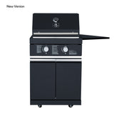 Forno All’Aperto 99,600 BTU Outdoor Kitchen, 5 Burners, Infrared Burners, Side Burner, Black Sintered Stone Countertops, Gas Pizza Oven, Sink Module, Bar & Beverage Center