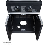 Forno All’Aperto 99,600 BTU Outdoor Kitchen, 5 Burners, Infrared Burners, Side Burner, Black Sintered Stone Countertops, Gas Pizza Oven, Sink Module, Bar & Beverage Center