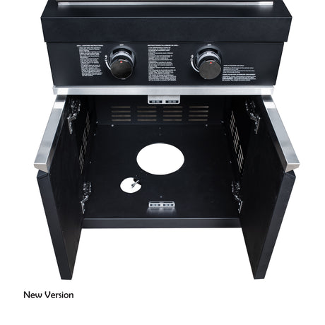 Forno All’Aperto 99,600 BTU Outdoor Kitchen, 5 Burners, Infrared Burners, Side Burner, Black Sintered Stone Countertops, Gas Pizza Oven, Sink Module, Bar & Beverage Center