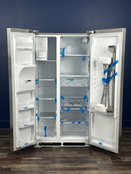 Frigidaire - 36.1 in. 22.3 cu. ft. Counter Depth Side-by-Side Refrigerator in Stainless Steel