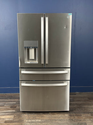 GE Profile - Profile 27.9 cu. ft. Smart 4-Door French Door Refrigerator with Door-in-Door in Fingerprint Resistant Stainless Steel