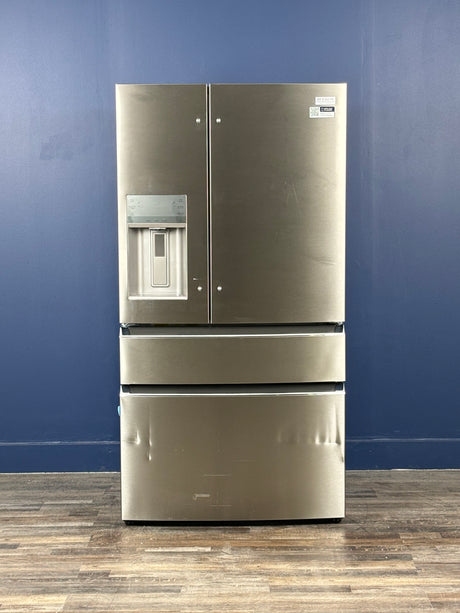 Frigidaire - Gallery 36 in. 22 cu. ft. Counter-Depth 4-Door French Door Refrigerator in Smudge-Proof Stainless Steel