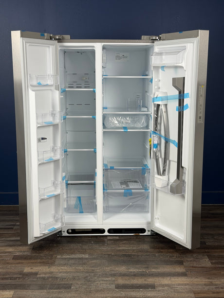 Frigidaire - 36 in. 26 cu. ft. Standard Depth Side-by-Side Refrigerator in Stainless Steel with CrispSeal Crispers