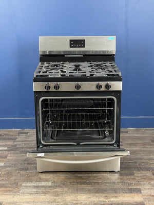 Frigidaire - 30 in. 5 Burner Freestanding Gas Range in Stainless Steel with Quick Boil and Even Baking Technology