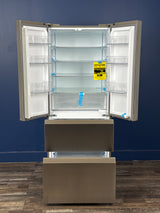 Haier - 14.5 cu. ft. French Door Refrigerator in Fingerprint Resistant Stainless Steel, Counter Depth