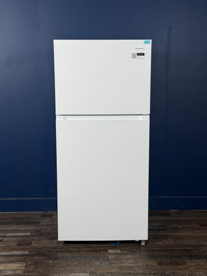 Frigidaire - 29.7 in. 19 cu. ft. Standard Depth Garage Ready Top Freezer Refrigerator in White w/ Humidity-Controlled Crisper Drawers