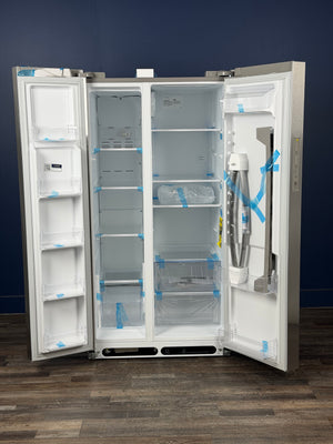Frigidaire - 36 in. 26 cu. ft. Standard Depth Side-by-Side Refrigerator in Stainless Steel with CrispSeal Crispers