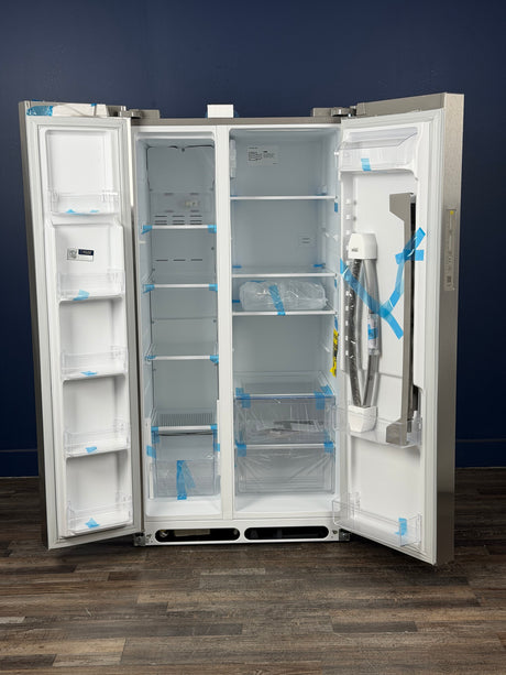 Frigidaire - 36 in. 26 cu. ft. Standard Depth Side-by-Side Refrigerator in Stainless Steel with CrispSeal Crispers